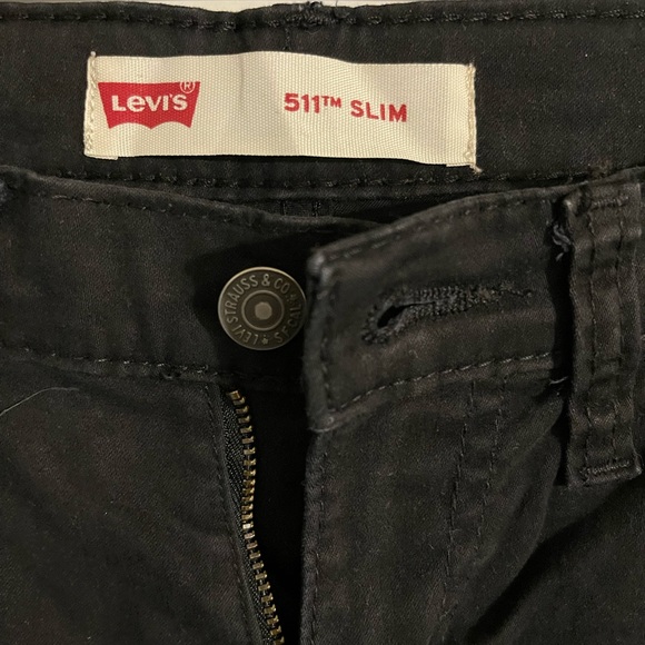 Levi's Men's Straight Black Jeans - Picture 3 of 4
